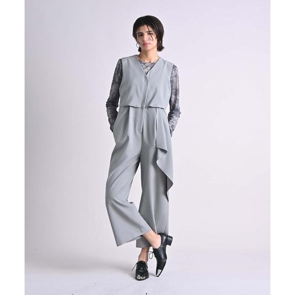 オールインワン アシメラッフルオールインワン レディース