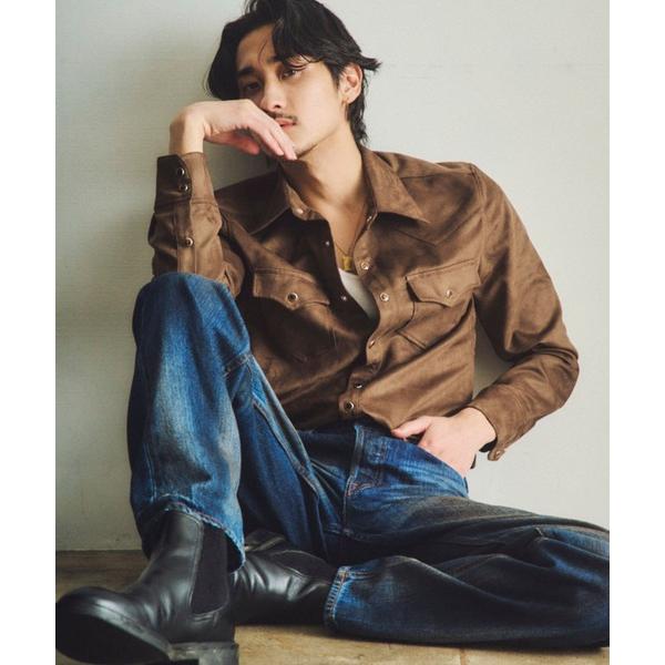 シャツ フェイクスエード ウエスタンシャツ メンズ