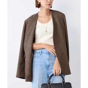 コート アウター カラミノーカラージャケット レディース