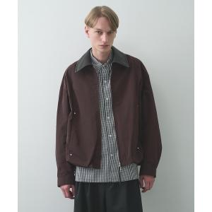 ブルゾン アウター 「STUDIOUS」Leather collar Balloon Blouson メンズ
