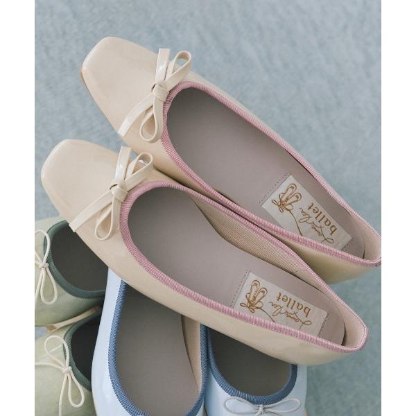 バレエシューズ パンプス 「26春夏新作」「レイン対応」スクエアトゥバレエシューズ(RB7403A)