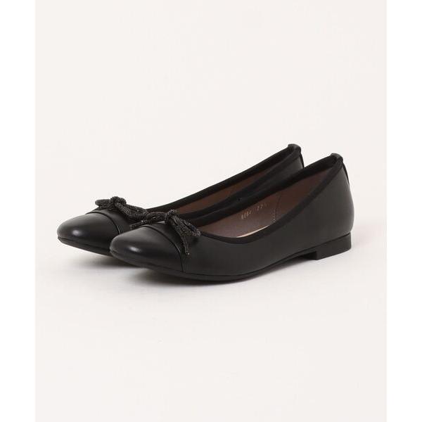 パンプス リボンモチーフトゥーキャップパンプス