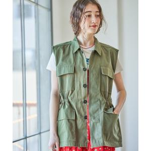 ベスト ジレ ミリタリーベスト レディース