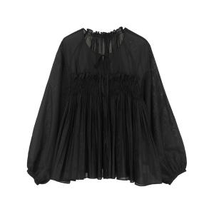 ブラウス シャツ プリーツブラウス レディース