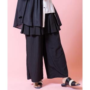 パンツ タックレイヤードパンツ レディース