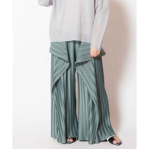 パンツ ランダムプリーツカスケードパンツ レディース