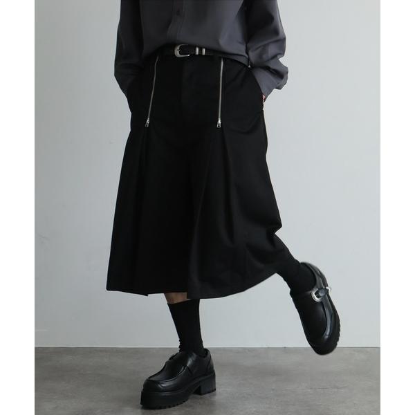 ハーフパンツ スラックス 短パン 「welise/ウェライズ」ハイグレードヘビーTR  ジッパータッ...