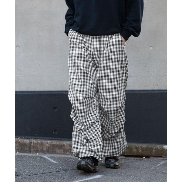 カーゴパンツ Check Wide Snow Loose Easy Pants/チェックワイドイージ...