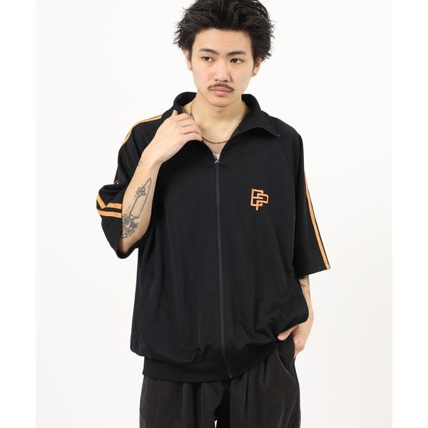 tシャツ ハイネック ロゴ 5分袖 トラックジャケット メンズ レディース