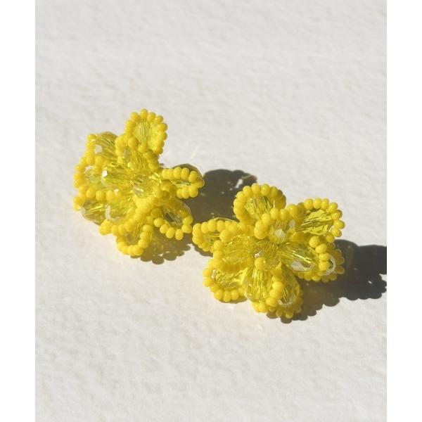 ピアス 3Dフラワー ビーズピアス レディース メンズ