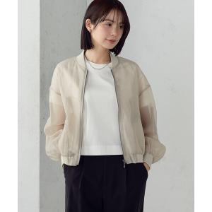 ブルゾン アウター シアーオーバーサイズブルゾン レディース