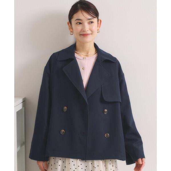 トレンチコート コート 「撥水／花粉防止／手洗い可」ショートトレンチコート レディース