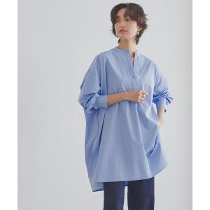 ブラウス シャツ 「RASW」ノーカラースキッパーチュニック レディース