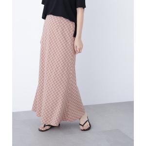 スカート チェックナロースカート