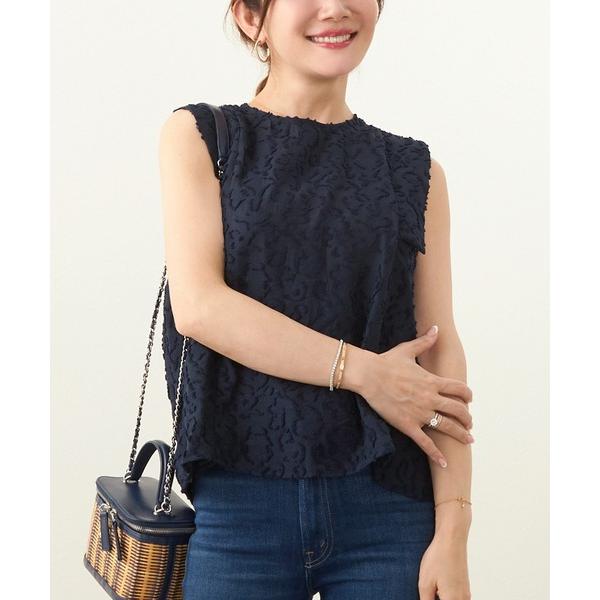 ブラウス シャツ ジャガード プチスリーブ ブラウス Liala×PG レディース