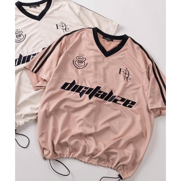 tシャツ 「82」カットスウェード ロゴ刺繍 ゲームシャツ/ドローコード/ユニセックス/レディース/...