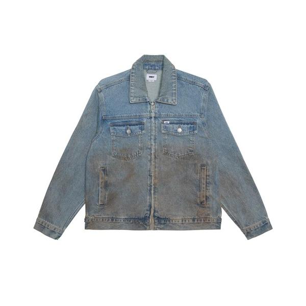 デニムジャケット gジャン OBEY / オベイ OBEY BASE TRUCKER JACKET ...