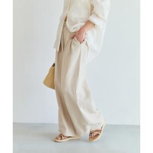 パンツ 「セットアップ着用可能」リネンパンツ レディース