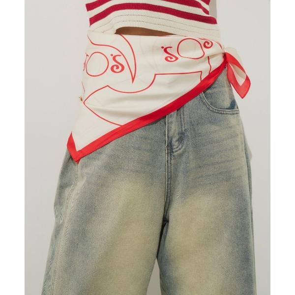 スカーフ バンダナ ニュアンス柄スカーフ レディース