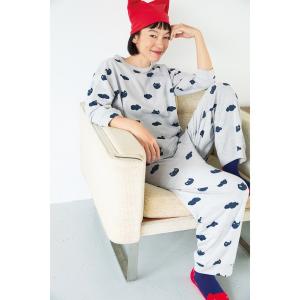 パジャマ ルームウェア 綿100%(本体)　パジャマ　8分袖　9分丈 レディース