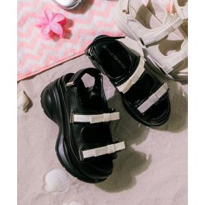 サンダル ダブルリボンサンダル レディース