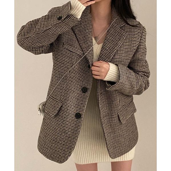 「by muni:r」 テーラードジャケット FREE ダークブラウン レディース