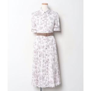 「LAISSE PASSE」 半袖ワンピース SMALL スモークピンク レディース