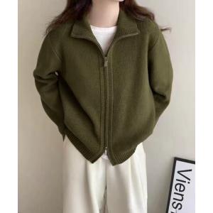 「Miniministore」 ニットカーディガン FREE カーキ レディース
