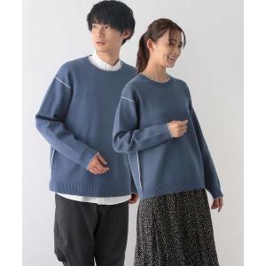 「GLOBAL WORK」 長袖ニット MEDIUM サックスブルー メンズ
