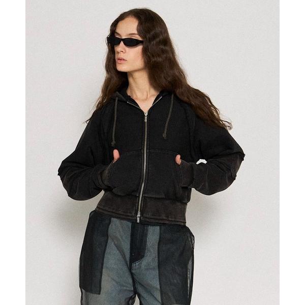 「MAISON SPECIAL」 ジップアップパーカー FREE ブラック レディース