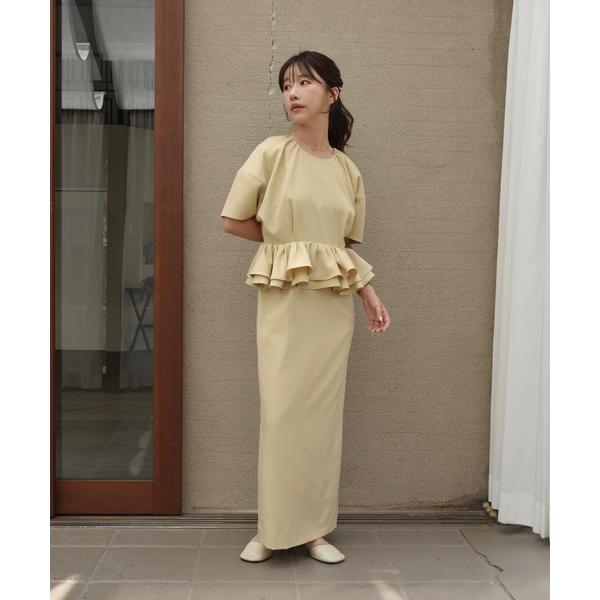 「I_am」 半袖ワンピース MEDIUM ベージュ レディース