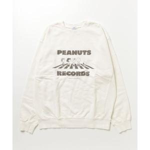 「PEANUTS」 スウェットカットソー「Coenコラボ」 L オフホワイト メンズ