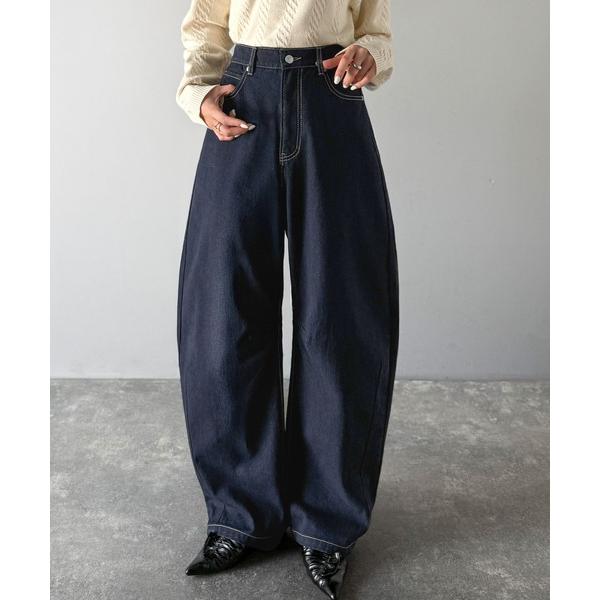 「Java」 デニムパンツ MEDIUM ワンウォッシュ レディース