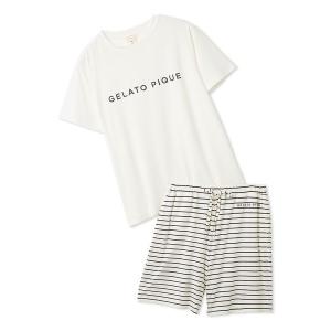 レーヨンTシャツ＆ボーダーパンツセット