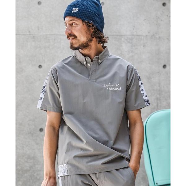 シャツ mhs2559-nylon x knit line polo shirt ポロシャツ(1M2...