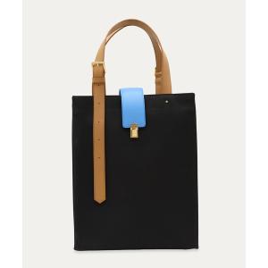 ショルダーバッグ Leather Flap Adjustable Belt Canvas Tote メンズ レディース