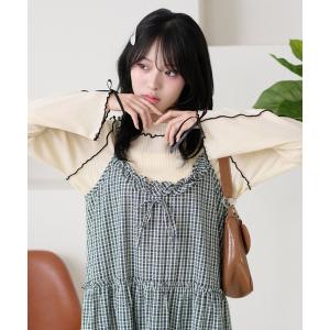 tシャツ メローリボントップス レディース