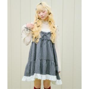 ワンピース 「着丈が選べる！」レース切り替えアソートキャミワンピース