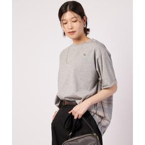 tシャツ ビックチェック ドッキング プルオーバー レディース