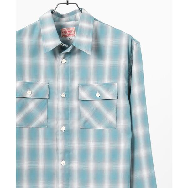 シャツ BIG MIKE Rayon Mix Ombre Shirts レーヨンミックスオンブレチェ...