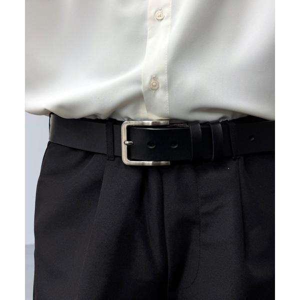 ベルト 本革 スクウェア バックル レザーベルト 35mm メンズ レディース