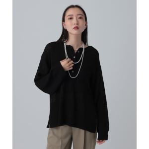 ニット セーター 5ゲージカノコヘンリープルオーバー　639451 レディース