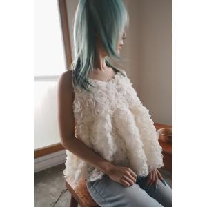 tシャツ ミルキーフェザー クロップドキャミ レディース