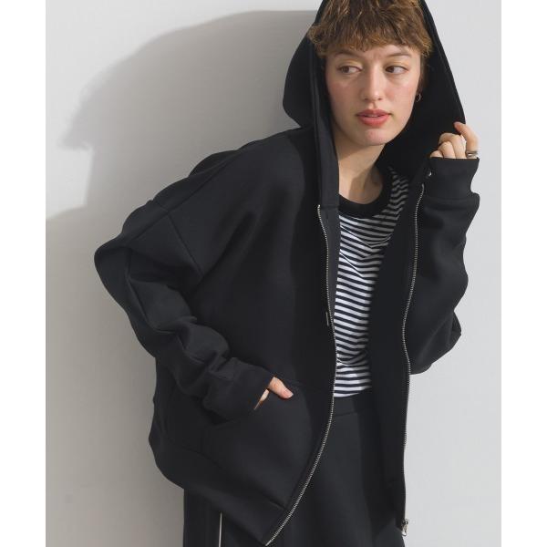 パーカー ダンボールドルマンジップパーカー レディース