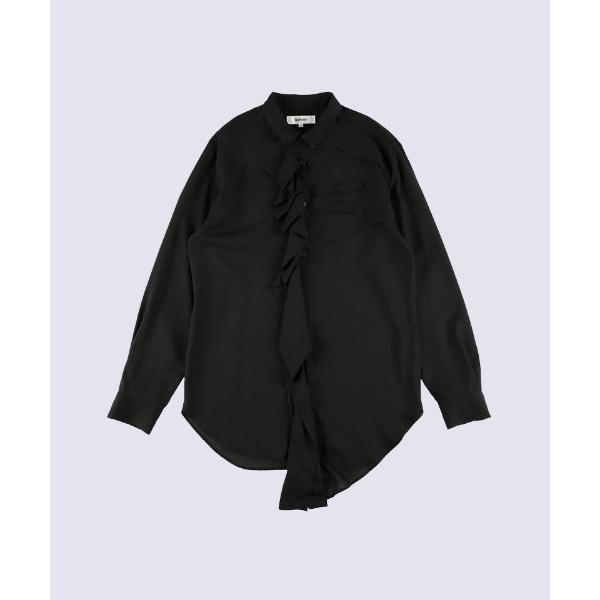 シャツ 「sulvam/サルバム」左前タックレーヨンシャツ メンズ