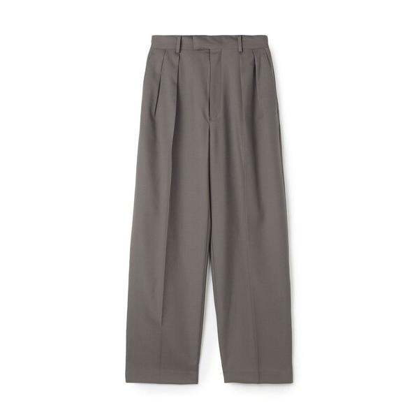 ワイドパンツ スラックス パンツ Super120'sウォッシャブルウール タックスラックス レディ...