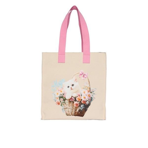 MSGM MSGM FLOWER BASKET CAT トートバッグ