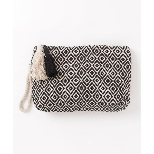 クラッチバッグ パーティーバッグ 「Swaraj/スワラージ」ジャガードZIPクラッチ（手織り生地）...