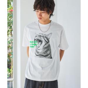 tシャツ 「UNISEX」シャウトキャットT　猫 / フロントプリント レディース メンズ