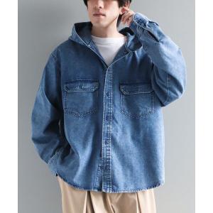 シャツ デニムフードシャツ メンズ